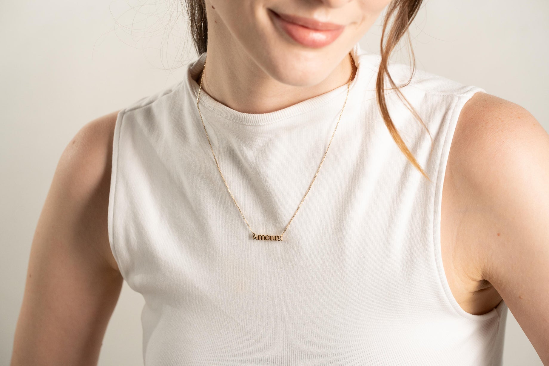 Made-to-Order 18K Gold Nameplate Necklace