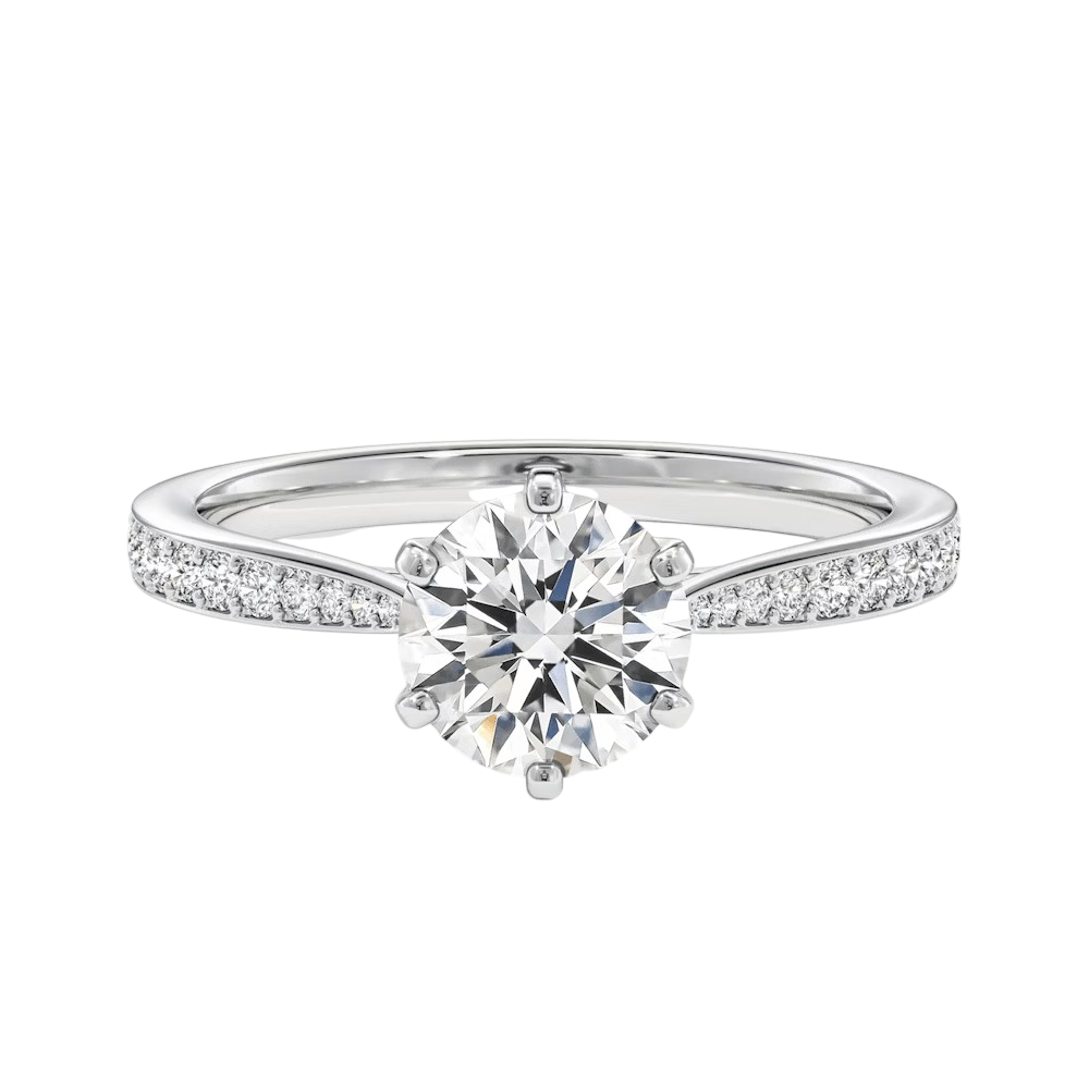 MIKOSA Harper Round Cut Engagement Ring Setting