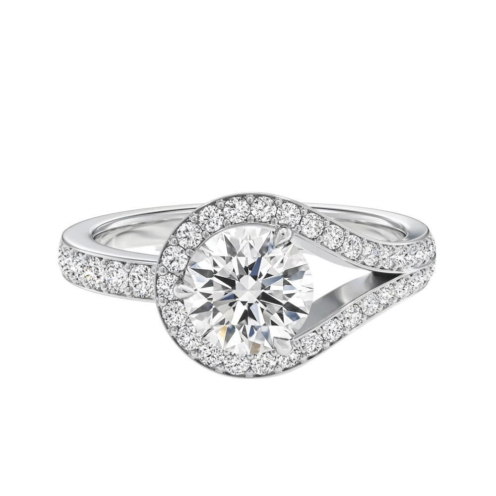MIKOSA Fiore Round Cut Engagement Ring Setting