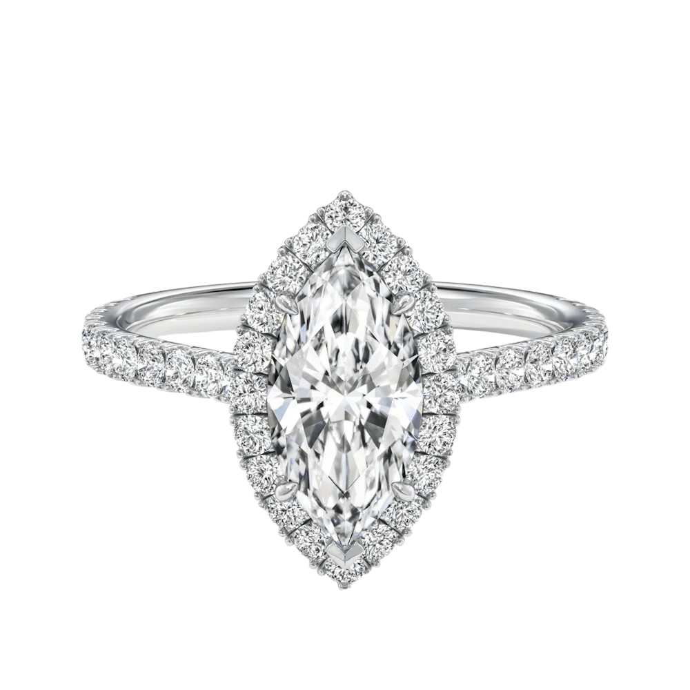 MIKOSA Valeria Marquise Cut Halo Engagement Ring Setting