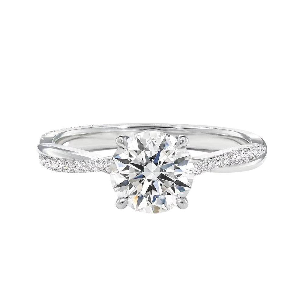 MIKOSA Solene Round Twisted Engagement Ring Setting