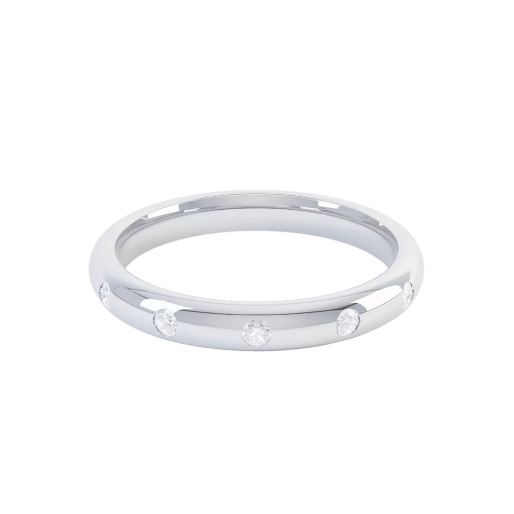 MIKOSA Adore 12 Stone 2.8mm Wedding Band