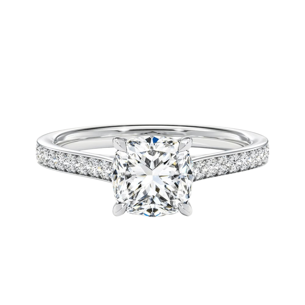 MIKOSA Amore Cushion Cut Pavé Engagement Ring Setting