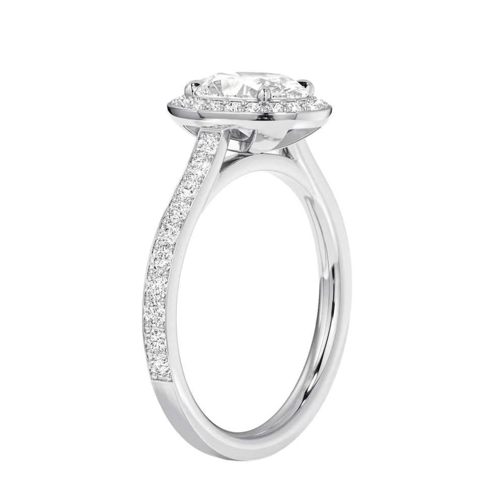 MIKOSA Scarlett Oval Cut Halo Engagement Ring Setting