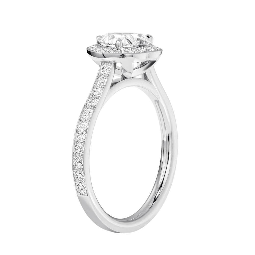 MIKOSA Amore Heart Cut Pavé Engagement Ring