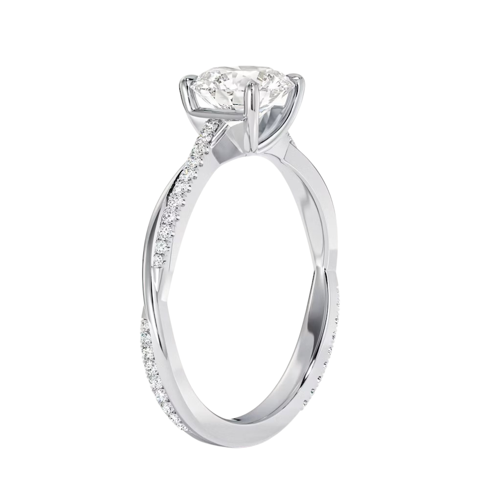 MIKOSA Solene Round Twisted Engagement Ring Setting