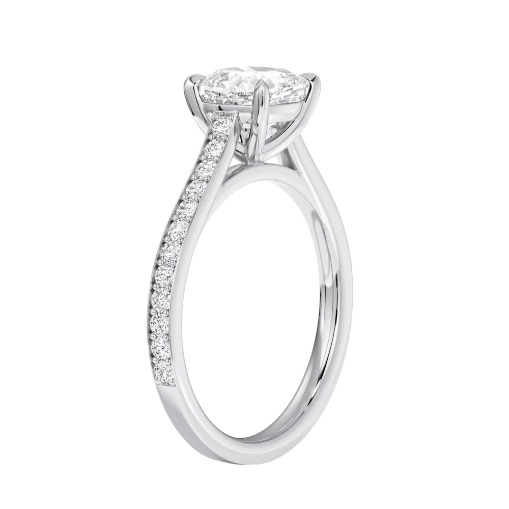 MIKOSA Amore Cushion Cut Pavé Engagement Ring Setting