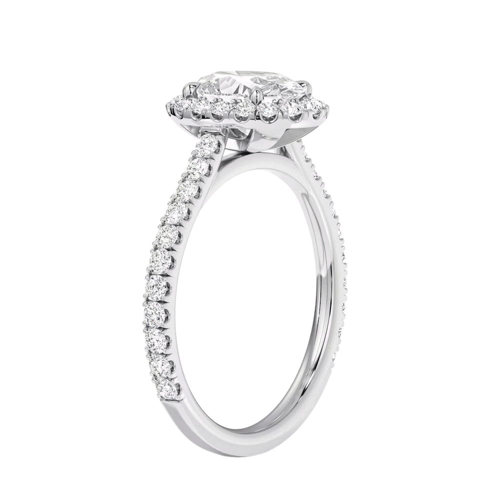 MIKOSA Aurelia Oval Cut Halo Engagement Ring Setting