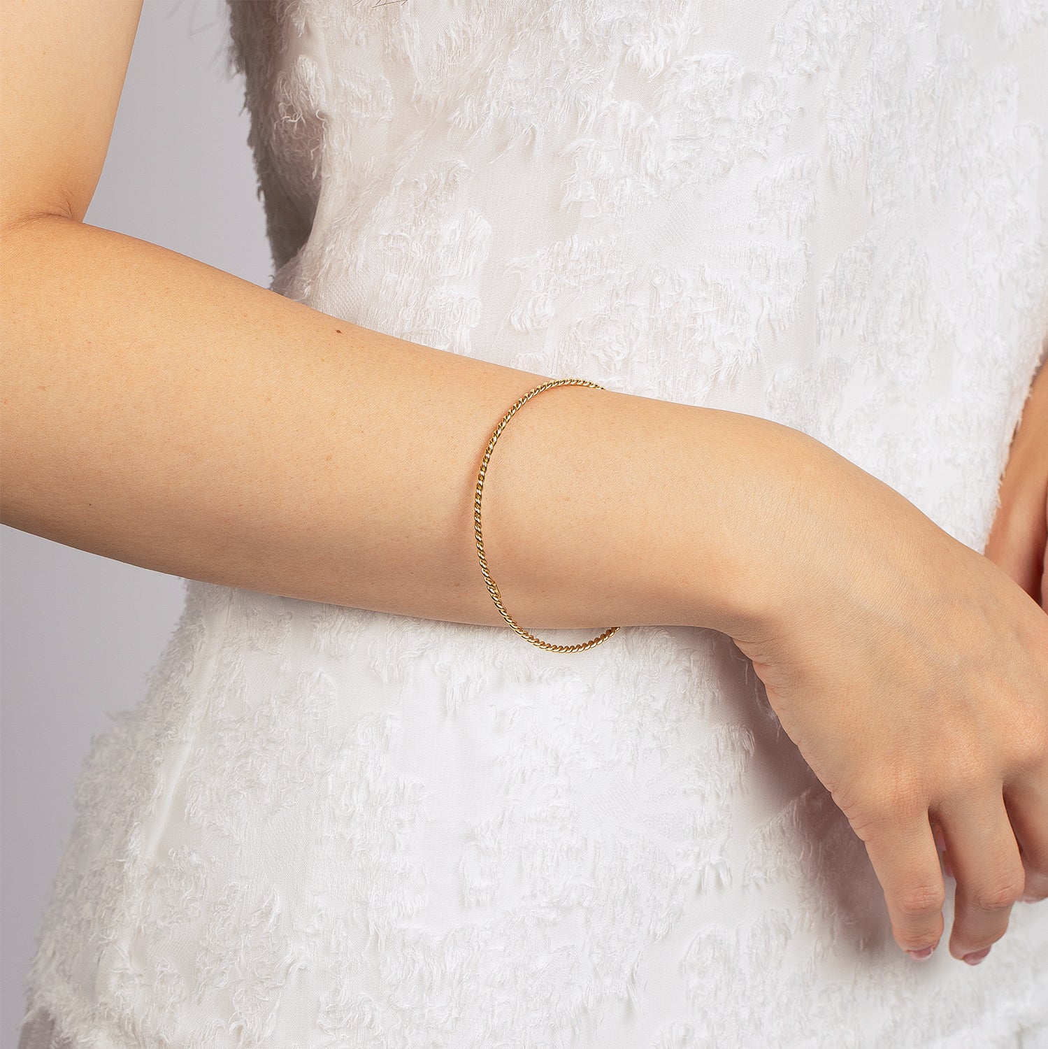 Spiral 18K Gold Bracelet