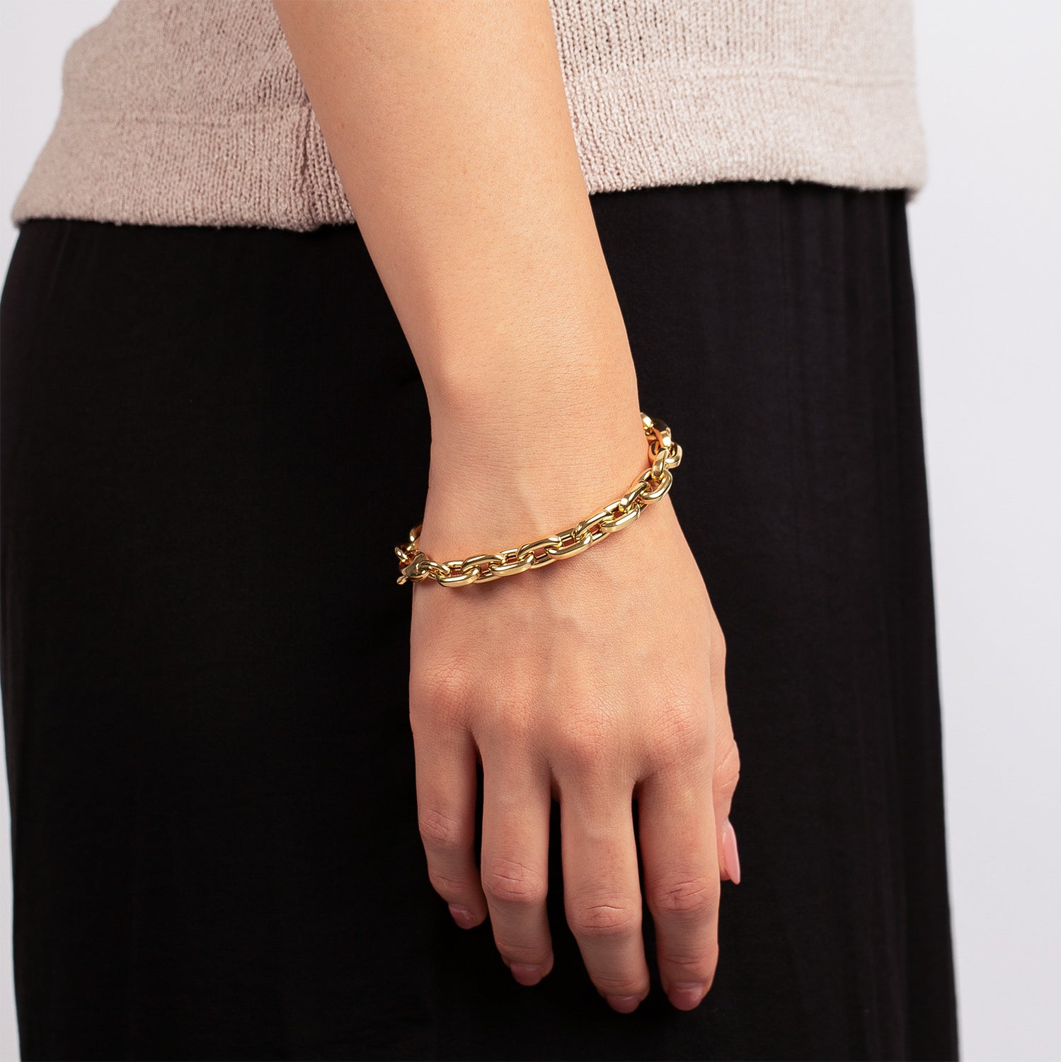 Oval Catana 18K Gold Bracelet