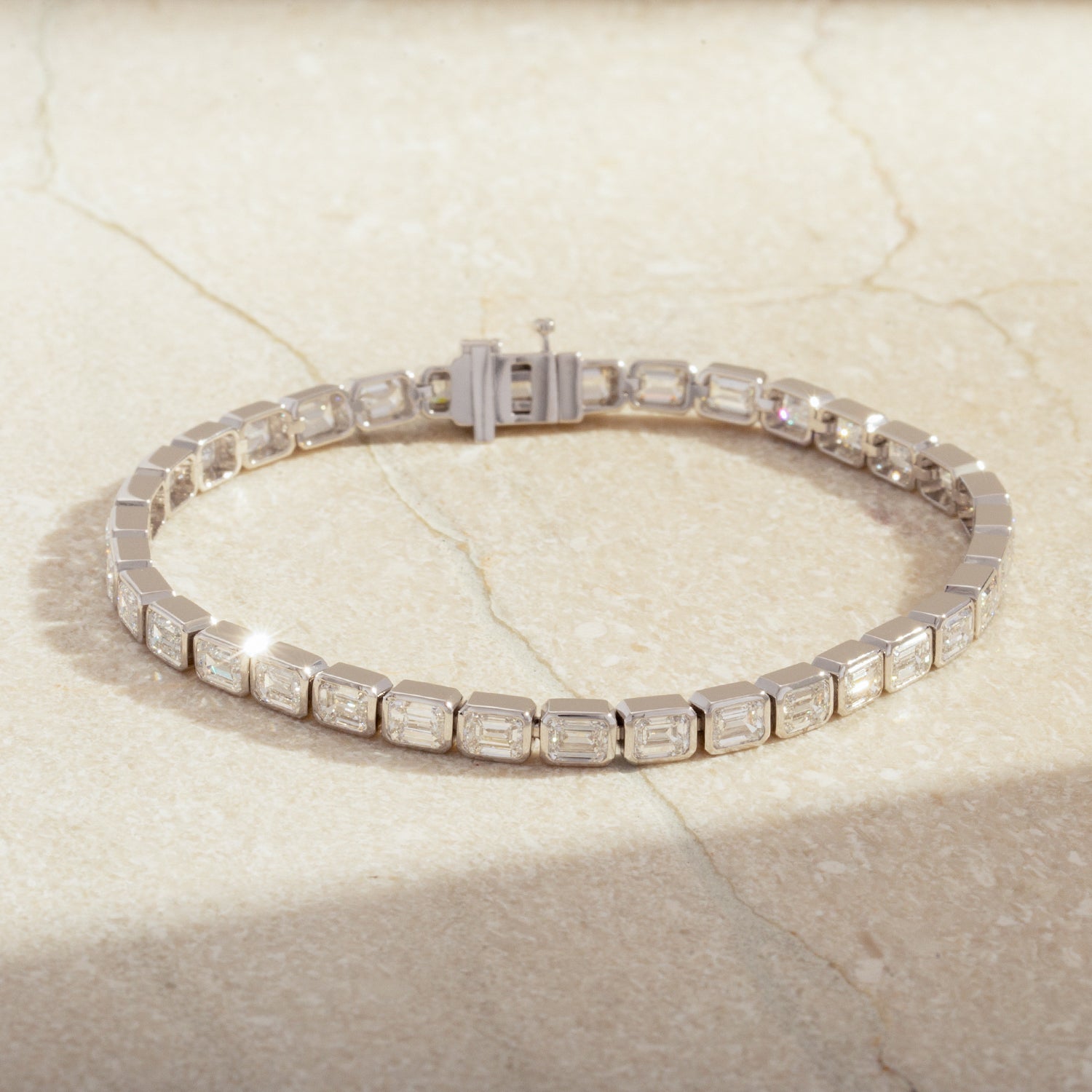 18K Gold Bella Emerald Tennis Bracelet