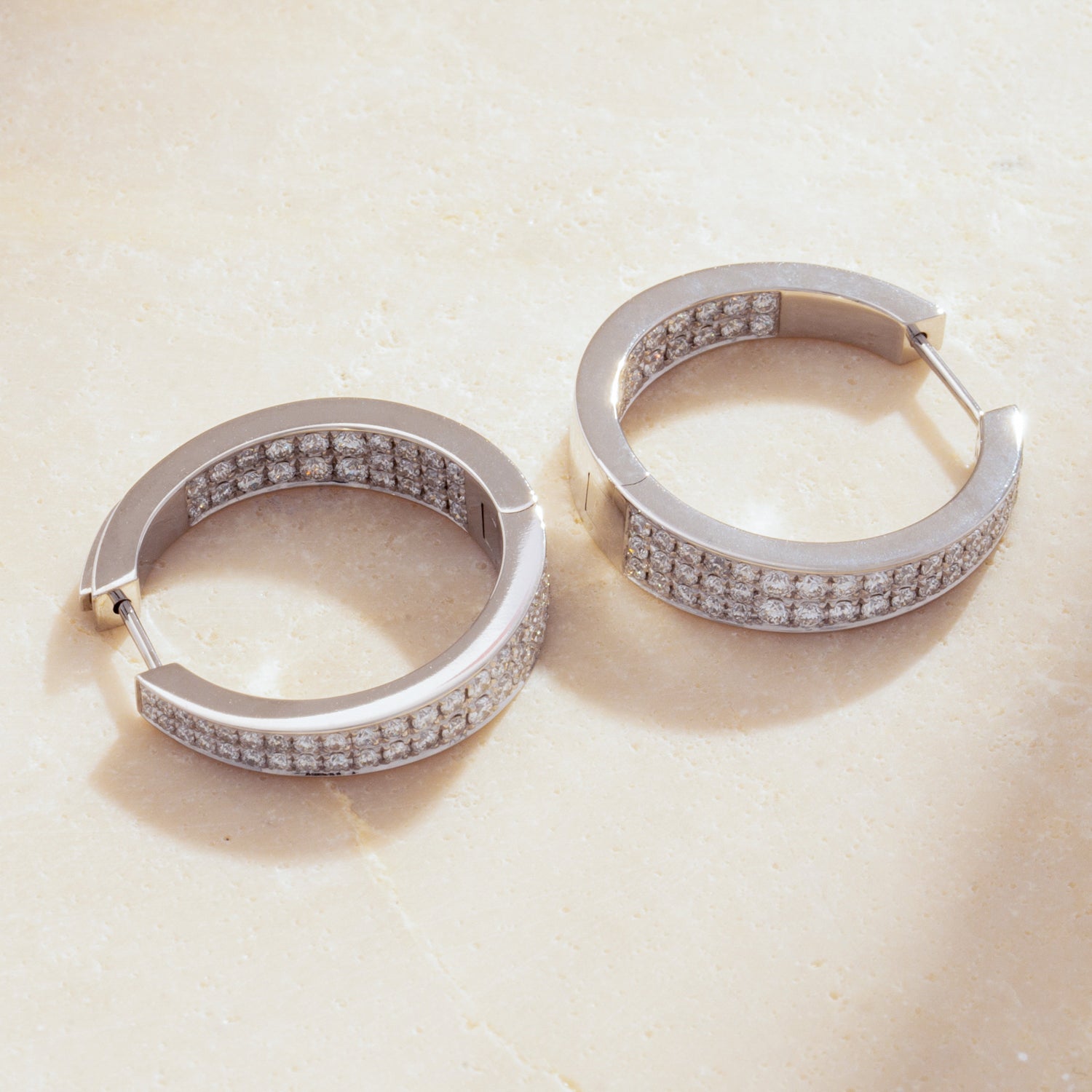 18K Gold Diamond Mia Hoops